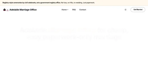 Adelaide Marriage Office — marriage services in Adelaide, South Australia