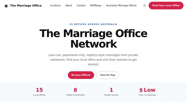 Australian Marriage Offices — marriage services across Australia