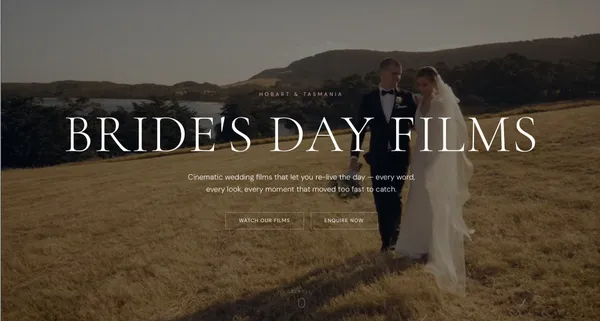 Bride's Day Films – wedding videography in Tasmania