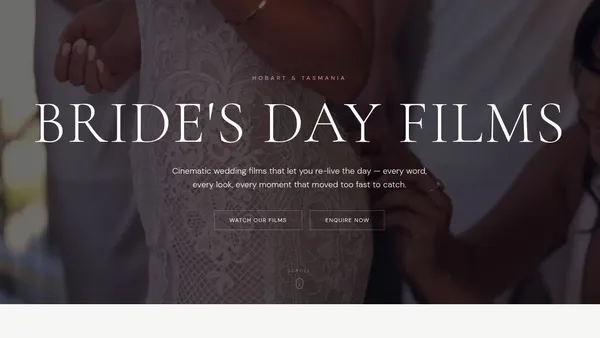 Bride's Day Films – wedding videography in Tasmania