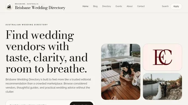 Brisbane Wedding Directory — find wedding vendors in Brisbane