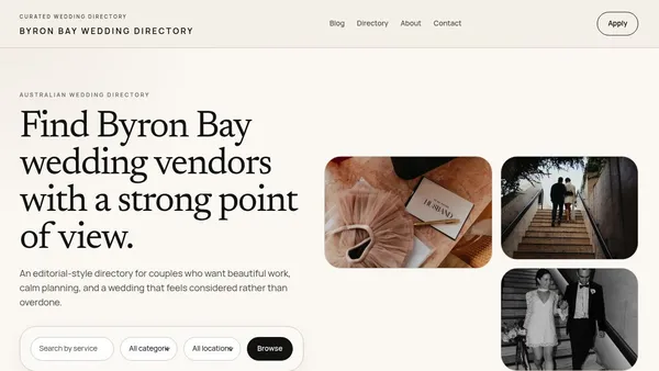 Byron Bay Wedding Directory — find wedding vendors in Byron Bay