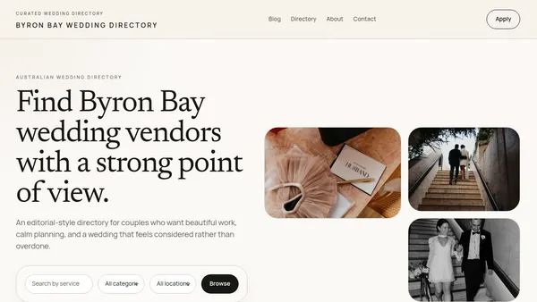 Byron Bay Wedding Directory — find wedding vendors in Byron Bay