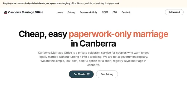 Canberra Marriage Office — marriage services in Canberra, ACT