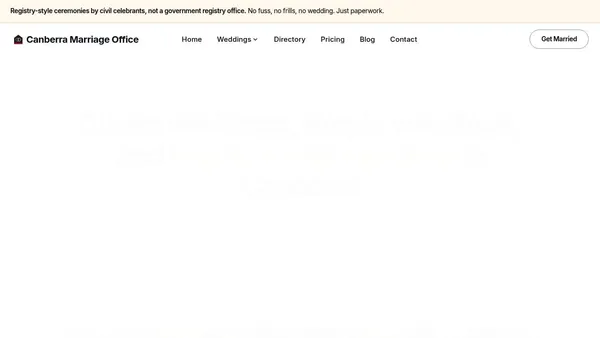 Canberra Marriage Office — marriage services in Canberra, ACT