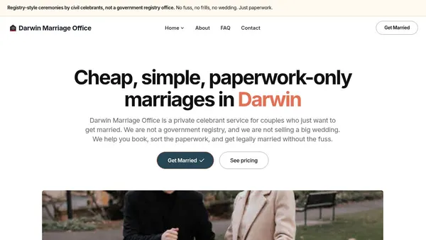 Darwin Marriage Office — marriage services in Darwin, Northern Territory