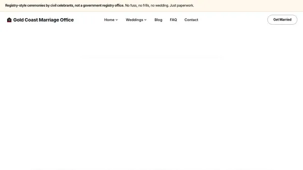 Gold Coast Marriage Office — marriage services on the Gold Coast