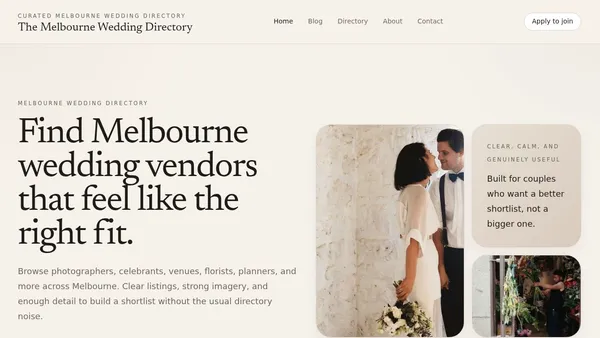 Melbourne Wedding Directory — find wedding vendors in Melbourne