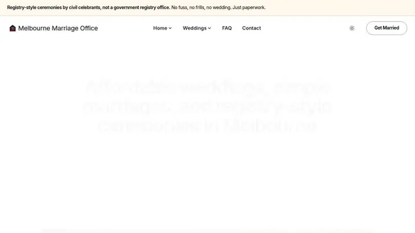 Marriage Office Melbourne — marriage services in Melbourne