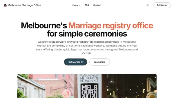Marriage Office Melbourne — marriage services in Melbourne