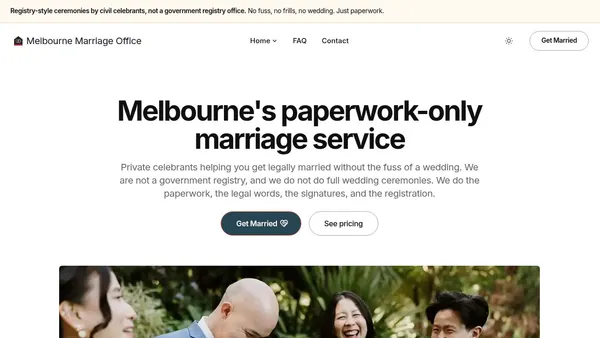 Marriage Office Melbourne — marriage services in Melbourne