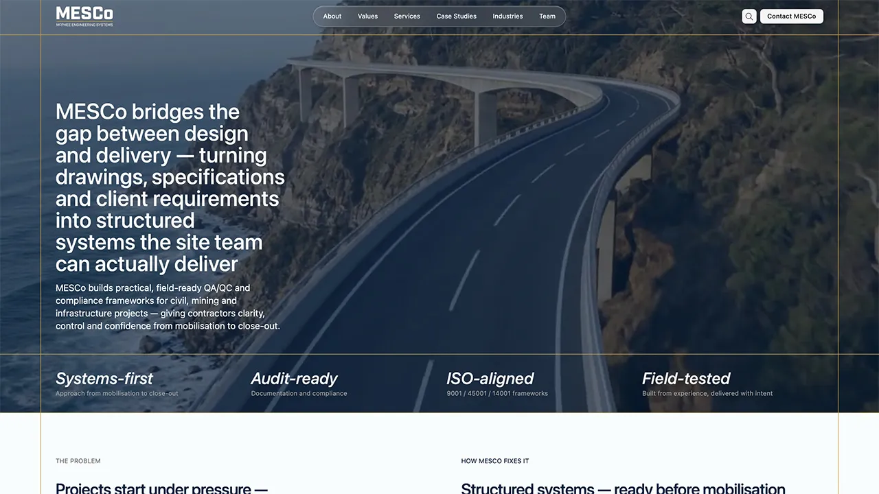 MESCo — McPhee Engineering Systems consultancy website
