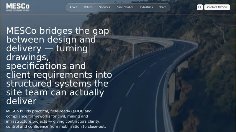 MESCo — McPhee Engineering Systems consultancy website