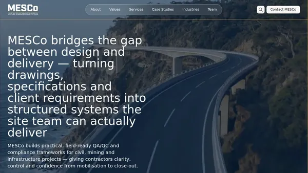 MESCo — McPhee Engineering Systems consultancy website