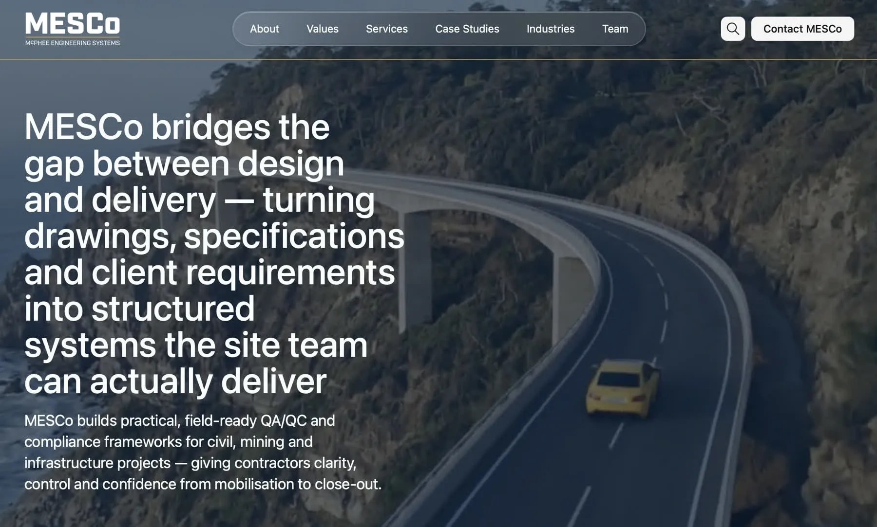 MESCo — McPhee Engineering Systems consultancy website