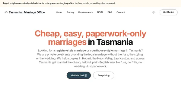 Marriage Office — marriage services across Australia