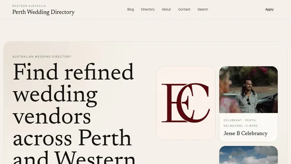 Perth Wedding Directory — find wedding vendors in Perth