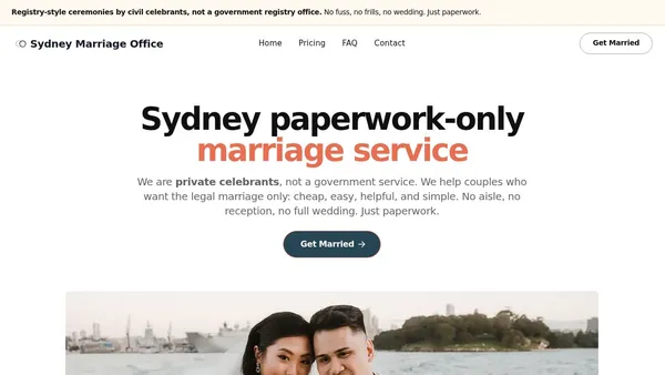 Marriage Office Sydney — marriage services in Sydney