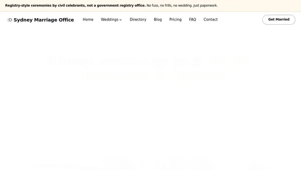 Marriage Office Sydney — marriage services in Sydney