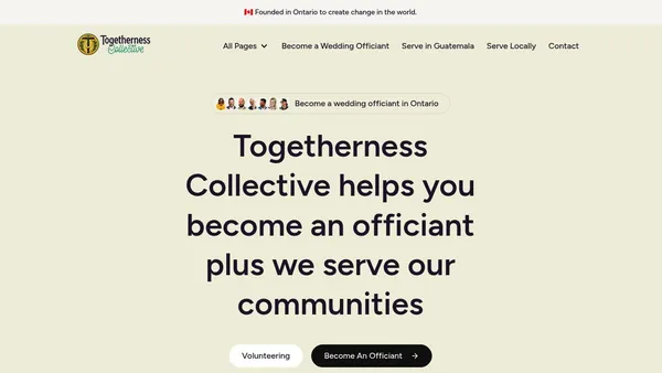 Togetherness Collective — Canadian charity website built with Astro