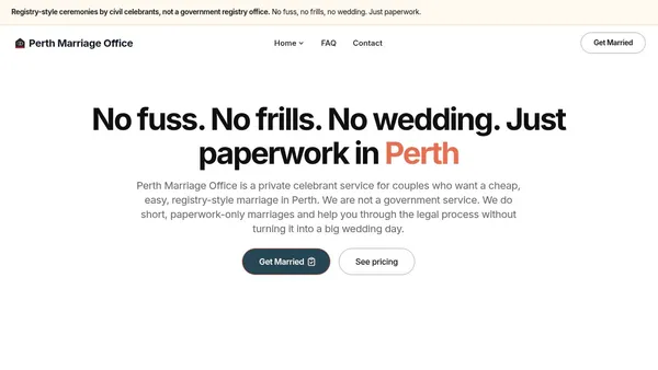 The Marriage Office AU — marriage services in Australia
