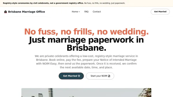 The Marriage Office — marriage services