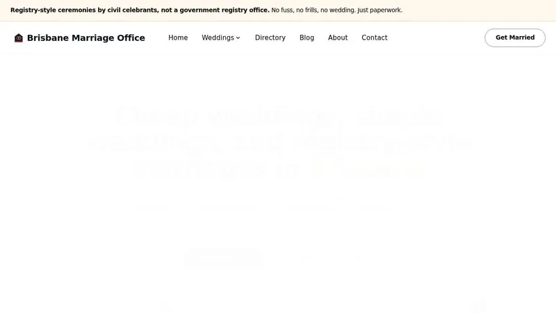 The Marriage Office — marriage services