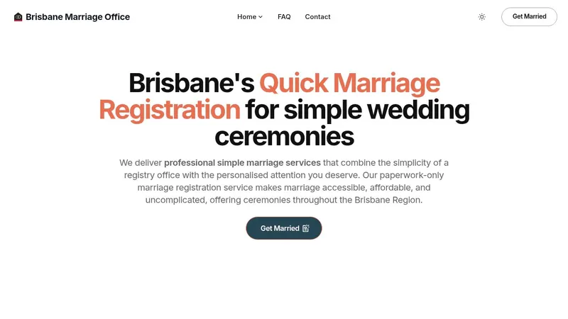 The Marriage Office — marriage services