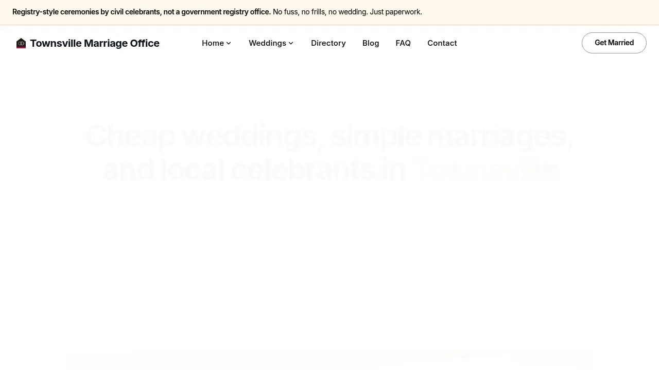 Townsville Weddings — wedding services in Townsville, Queensland